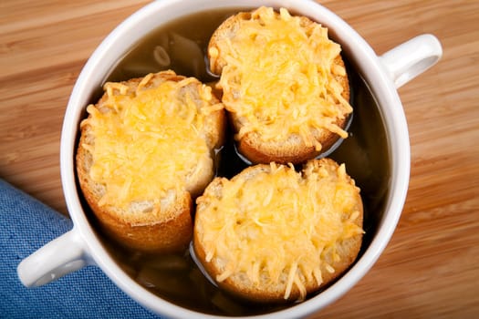 Onion Soup with Cheese Croutons