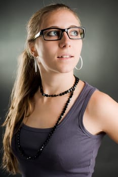 Woman portrait with glasses