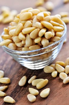 Bowl of pine nuts
