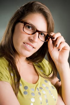 Woman portrait with glasses