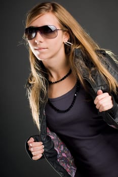 Woman portrait with glasses