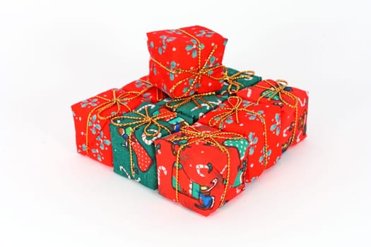 little decoration in form of gift boxes