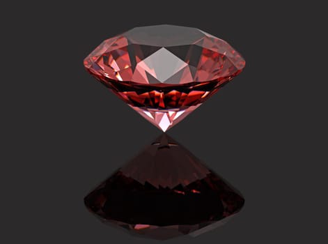 Red diamond ruby gemstone