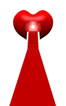Love Concept - Big red open heart 02