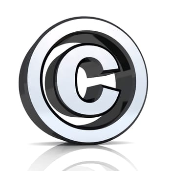 3D Copyright - Silver Black