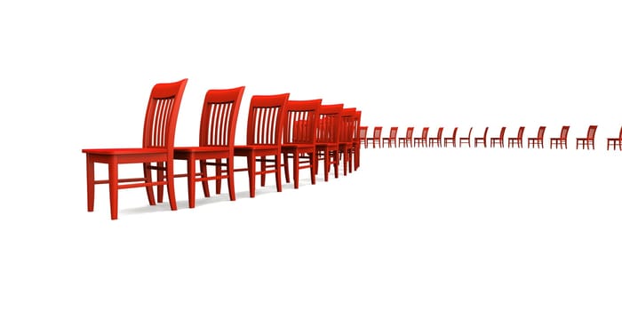 3D Chair Series Red 03