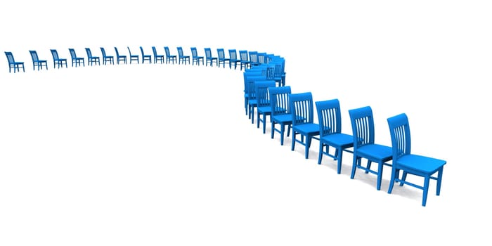 3D Chair Series Blue 02