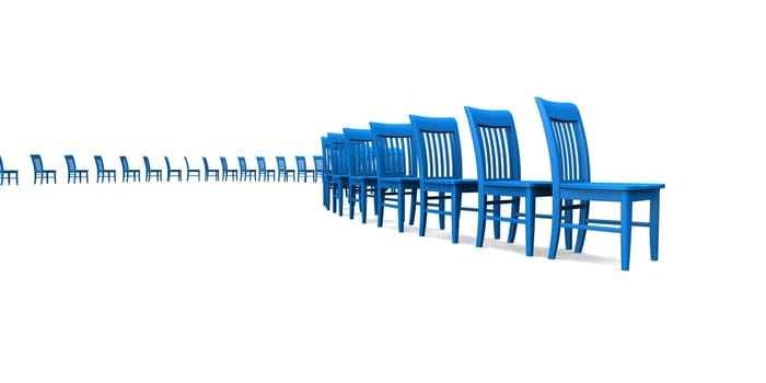 3D Chair Series Blue 03