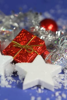 Christmas decoration in white red