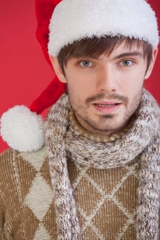 man in santa hat