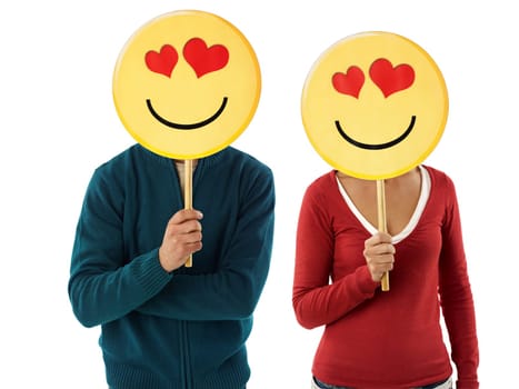 woman with emoticon