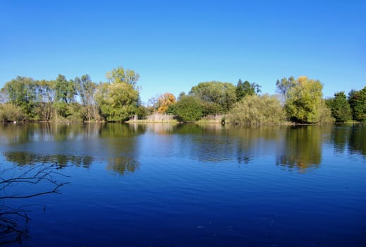 Mönchwaldsee in the Mönchsbruch nature reserve