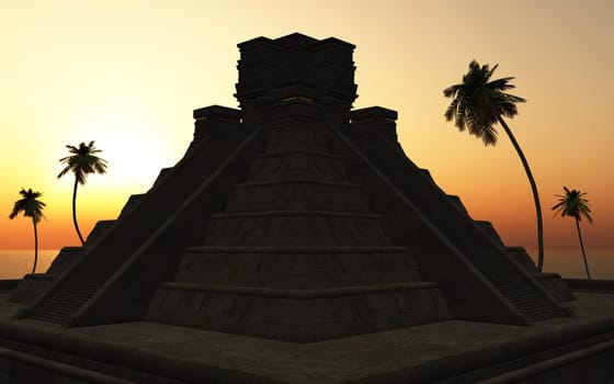 Mayan Temple in the Shadow 01