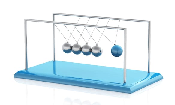 Shot Put Pendulum Blue Silver 03