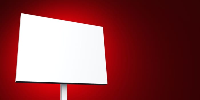 Blank sign on red 01