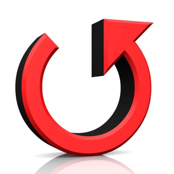 3D Arrow Round - Red