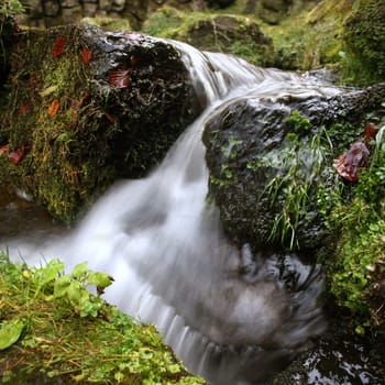 Long-exposure waterfall