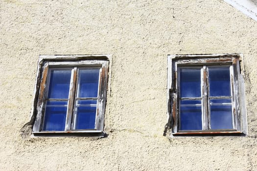 Two old wooden windows