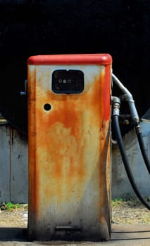 Rusted petrol pump