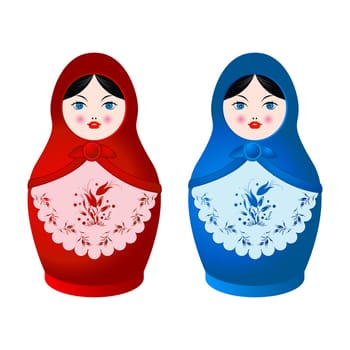 Two beautiful Matryoshka dolls