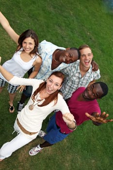 young, happy people of various nationalities