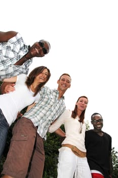 young, happy people of various nationalities
