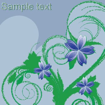 flowers foliage composition