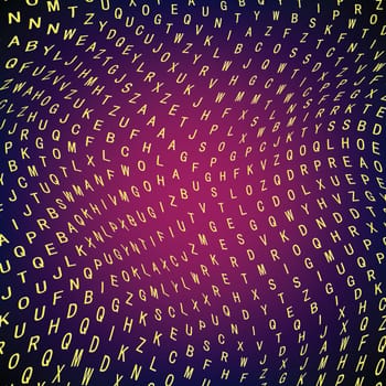 letters wavy background