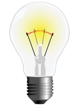light bulb against white
