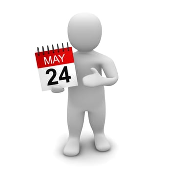 Man and calendar
