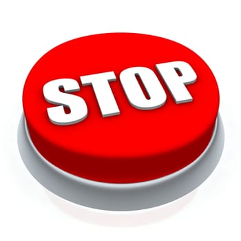 Stop round button 3d