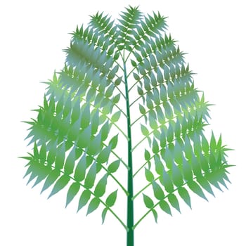 green bush against white