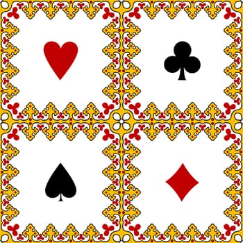 playing card symbols frame