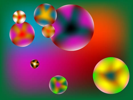 stylized bubbles