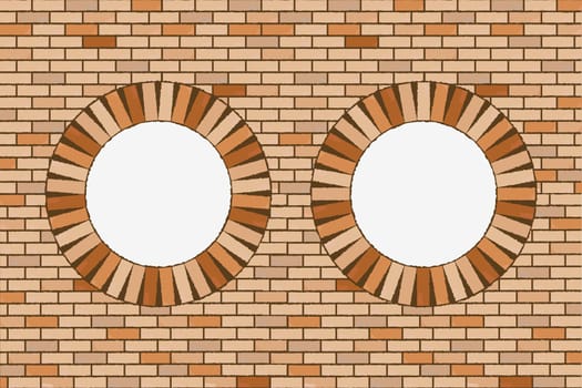 round brick windows