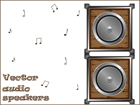 audio speakers against white background
