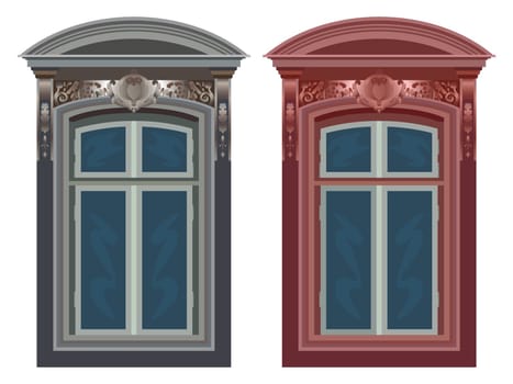 windows against white