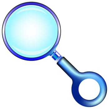 blue magnifying glass