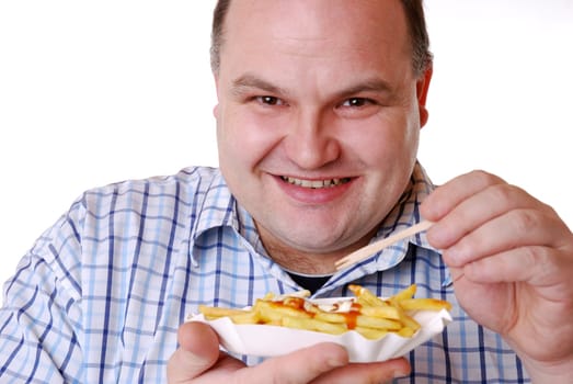 Eating french fries