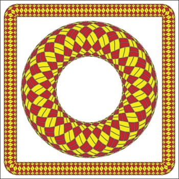 brushed circle and square