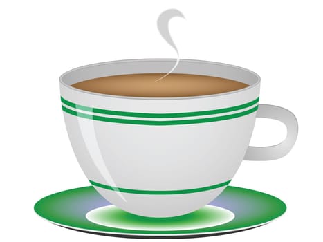 coffee cup against white