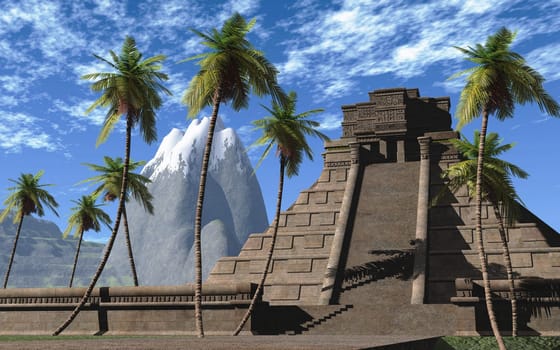Mayan Temple - Blue Green 013