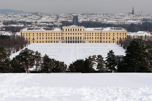 Schönbrunn Palace in winter