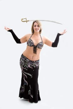 beautiful belly dancer performer face