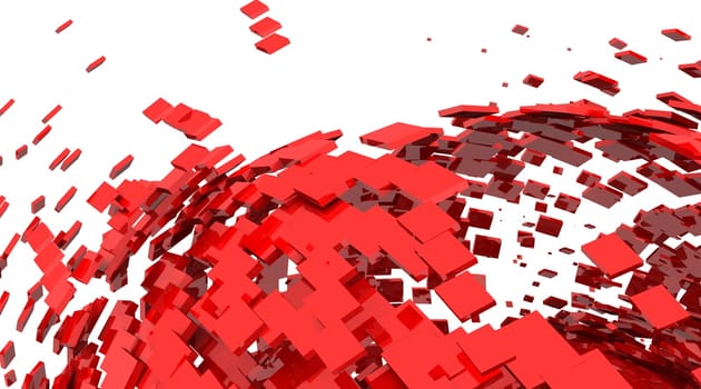 3D Background - Red Cyberspace 05