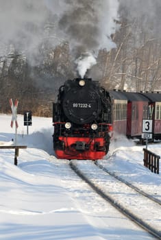 Train entrance of the Harz narrow-gauge railway