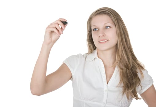 Businesswoman taking note