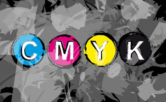 CMYK Letters - Grunge Style 01