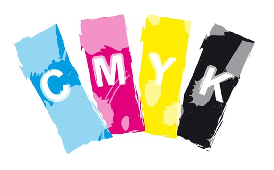 Abstract CMYK Color Fan