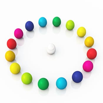 Rainbow full of Easter eggs
